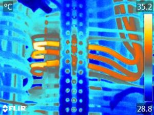 Thermal image of an electrical installation