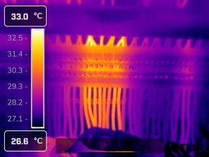 Thermal image of an electrical panel