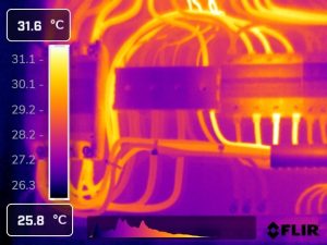 Thermal image of an electrical component