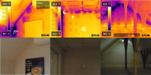 Thermal image of a building envelope