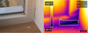 Visual and thermal comparison of a window